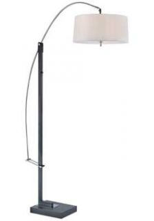 lite source tall karm adjustable black arc floor lamp