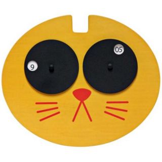 From the Big Eyes collection. Cat childs wall clock. Yellow finish