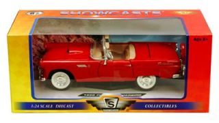 1956 Ford Thunderbird Convertible   124 Scale Diecast Model   Red