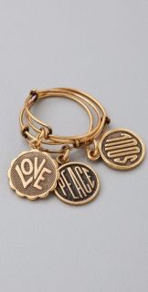 Alex and Ani Peace, Love, Soul Expandable Wire Ring Set