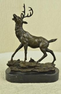 Elk Stag Buck Deer Wildlife Art Cabin Lodge Sportsman Art Bronze