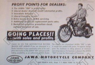 1948 Jawa Motorcycle Ad