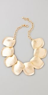 Kenneth Jay Lane Hammered Flat Disc Necklace