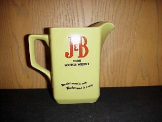 Vintage J B Scotch Wihiskey Bar Pitcher Jug Ceramic