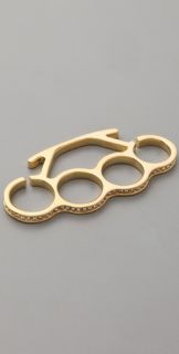 Noir Jewelry Brass Knuckles with Pave