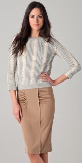 No. 21 Lace Stripe Sweater