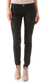 Current/Elliott The Ankle Skinny Print Jeans