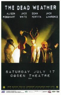 Dead Weather Denver 2010 Concert Poster Jack White