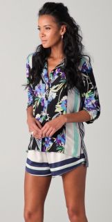 Elizabeth and James Floral Luxe Pajama Blouse