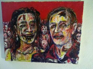  Family Custom Zombie Portraits by Jack Larson 16 20 on Canvas