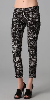 McQ   Alexander McQueen Graffiti Print Ankle Jeans