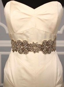Monique Lhuillier Jacinda Couture Bridal Gown Silk Ivory Strapless
