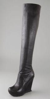 Camilla Skovgaard Over the Knee Wedge Boots with Lug Sole