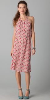 Tucker Ruched Halter Dress