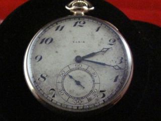 Vintage 12S Elgin 17J G M Wheeler Pockewatch Orig Case