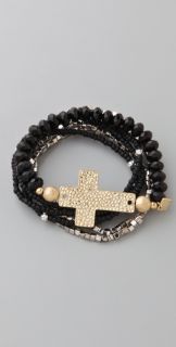 Belle Noel Cross & Beaded Bracelet Set