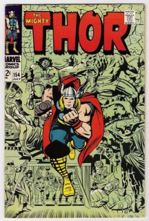 Thor 154 VF NM 9 0 Stan Lee Jack Kirby 1968