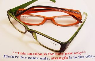Designer Jacki Rhinestone Reading Glasses 2 00 R212CR