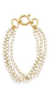 Fallon Jewelry Classique Triple Gold Pearl Necklace