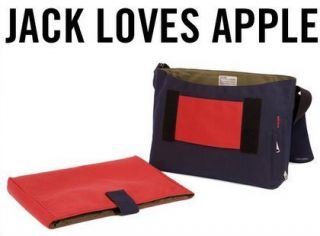 Jack Spade Nylon Canvas Computer Field Bag Apple Exclusive Navy and
