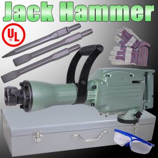   Hammer 1240W Electric Concrete Breaker Jack w Punch Chisel Tools