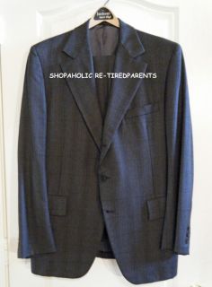 Jacobson’s Society Brand Mens Suit Pure Virgin Wool Size 40 R Cond