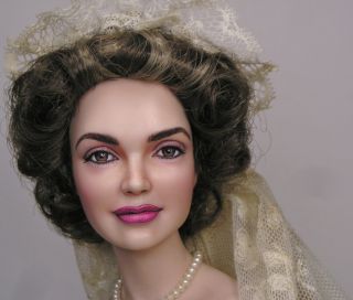 16 Inch Jacqueline Kennedy Porcelain Heirloom Bride Doll Manufactured