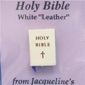 Dollhouse Brides White Bible w Bookmark 4701 Jacquelines 1 12 New