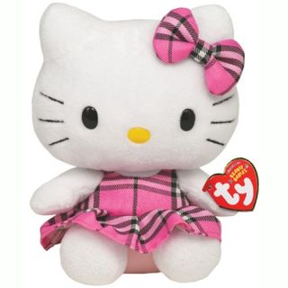 Ty Beanie Babies Plush 6 Tartan Plaid Hello Kitty New