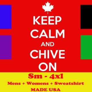 Canada KCCO The Chive on Keep Calm and chivery New Tee Hood Womens