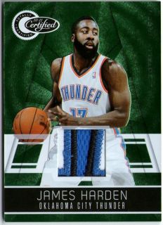 James Harden 2011 Certified Totally Green Patch Card 5 5 PMG