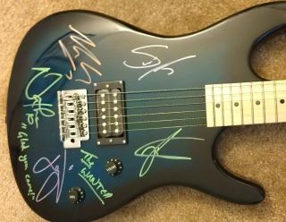 British Pop Band The Wanted Signed Guitar COA Lots of Proof