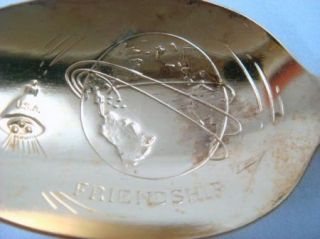 Wm Rogers MFG Co JFK John F. Kennedy Gold Plate Friendship Souvenir