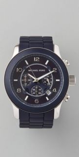 Michael Kors Round Oversized Navy & Silver Watch