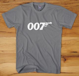 Vintage 007 T Shirt James Bond Connery Moore Spy New