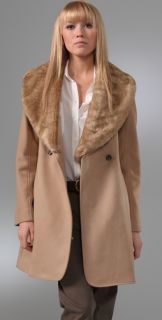 Club Monaco Vera Coat with Faux Fur Collar