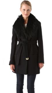Diane von Furstenberg Victoria Jacket With Fur Collar
