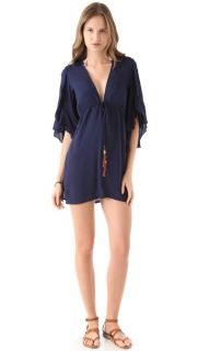 Vix Swimwear Solid Navy Nubia Cover Up