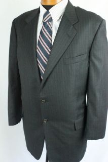 HICKEY FREEMAN LORO PIANA Boardroom 2 Btn Zelander Charcoal Wool Suit