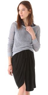 James Perse Boat Neck Mesh Sweater