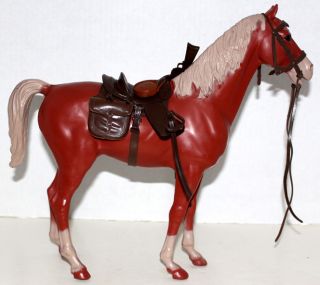 Marx Thunderbolt Western Horse Figure w Wheels Accessories Johnny West