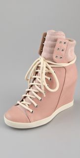 See by Chloe Lace Up Wedge Sneakers