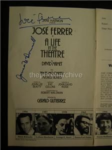 Jose Ferrer James McDonnell I Life in The Theatre de Lys Signed