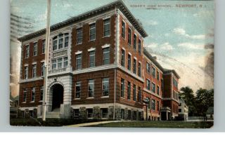 Newport RI High School c1910 Postcard