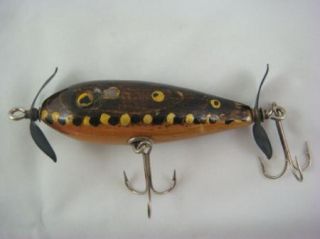 Rare Vintage Painted The Chris Floater Bass Pike Lure Bronson Michigan