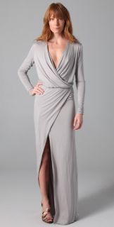 Mason by Michelle Mason Long Sleeve Wrap Gown