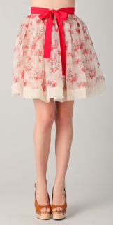 RED Valentino Floral Skirt