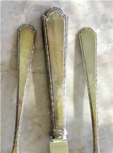 RARE ANTIQUE 1950s WEB STERLING Co. FORK, SPOON & KNIFE SET in BOX 81