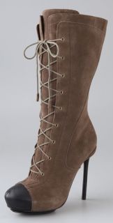 L.A.M.B. Prudence Suede Lace Up Boots