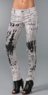 alice + olivia Spatter Ripped Skinny Jeans